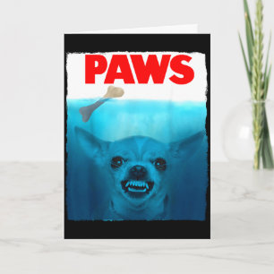 Chihuahua dog paws cute movie poster pet funny Chi Card