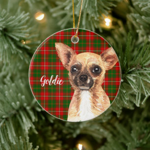 Chihuahua Dog Personalized Ceramic Ornament