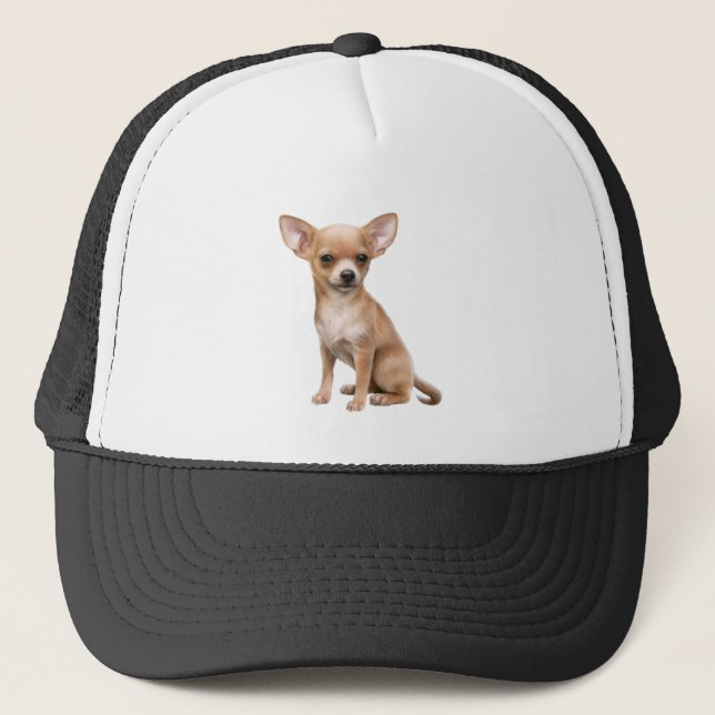 Chihuahua Dog Pet Animal Custom  Trucker Hat (Front)
