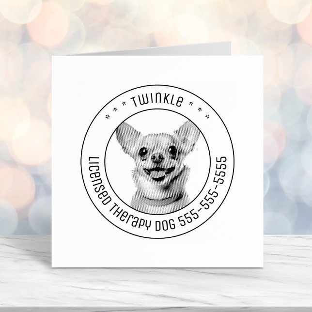 Chihuahua Dog Pet Photo Round Self-inking Stamp (Creator Uploaded)