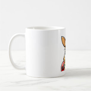 Chihuahua dog playing the electric guitar. Vector Coffee Mug
