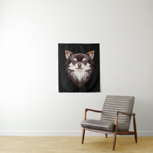 Chihuahua Dog Portrait_Dog Lover Tapestry