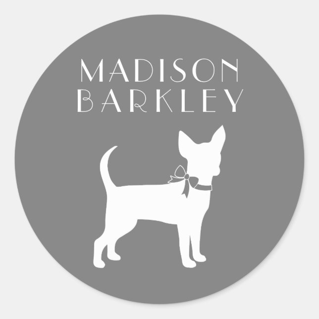 Chihuahua Dog Puppy Classic Round Sticker (Front)