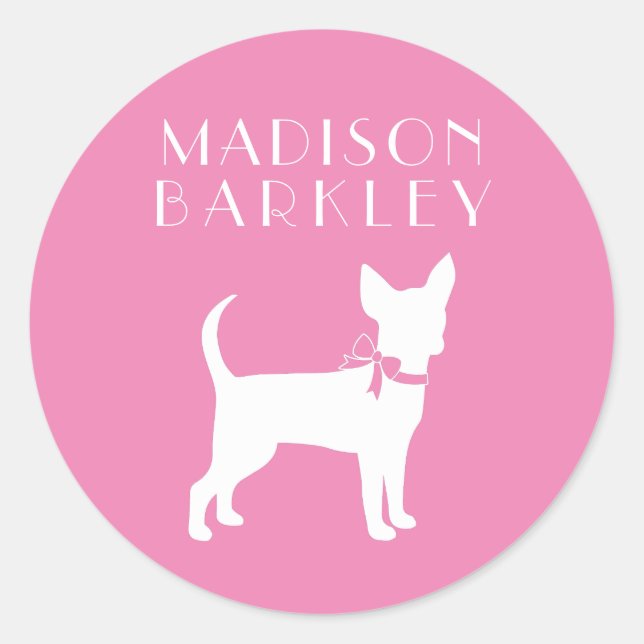 Chihuahua Dog Puppy Classic Round Sticker (Front)