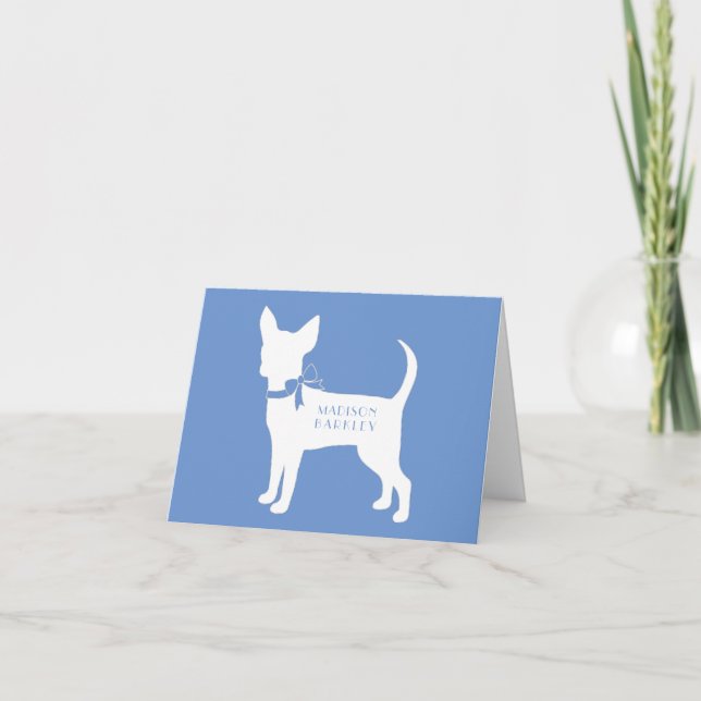 Chihuahua Dog Puppy Note Card (Front)
