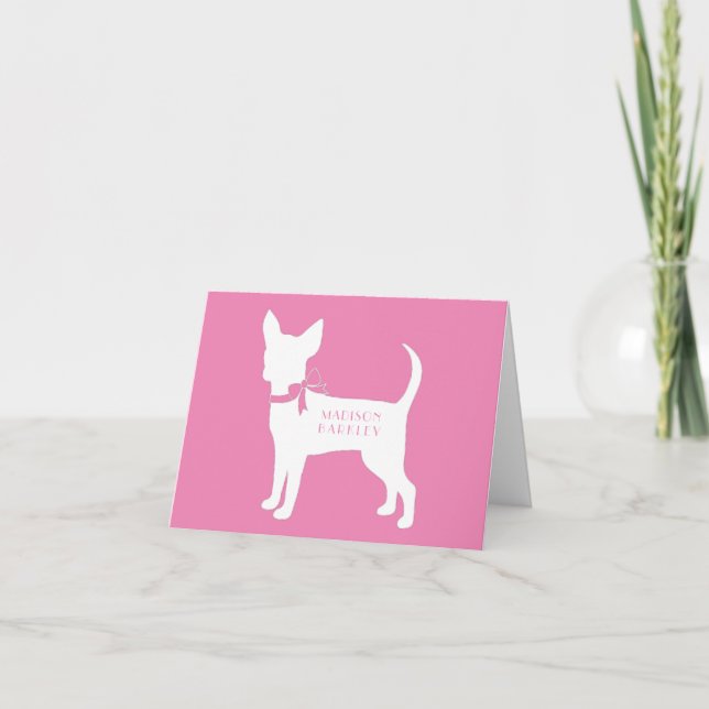 Chihuahua Dog Puppy Note Card (Front)
