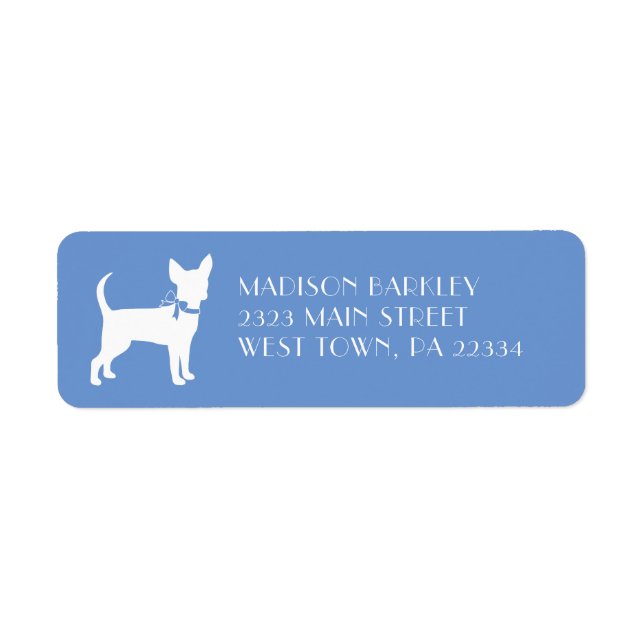 Chihuahua Dog Puppy Return Address Label (Front)