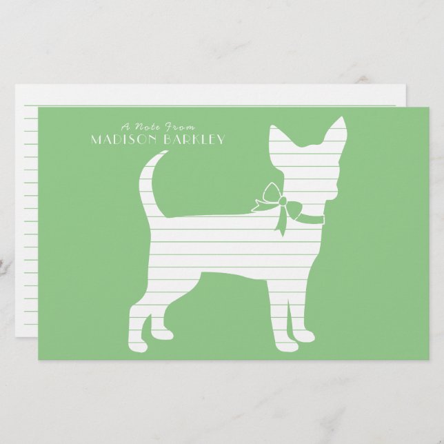 Chihuahua Dog Puppy Stationery (Front/Back)