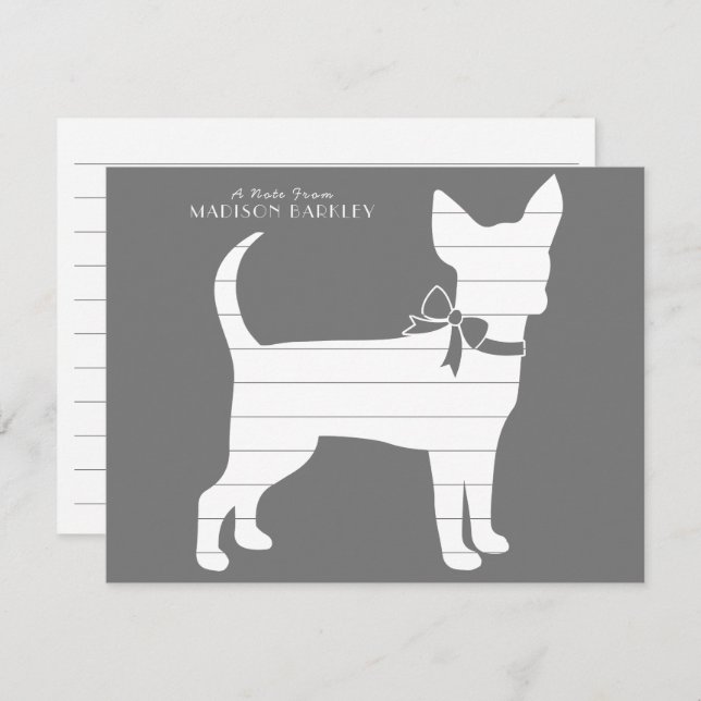 Chihuahua Dog Puppy Thank You Card (Front/Back)