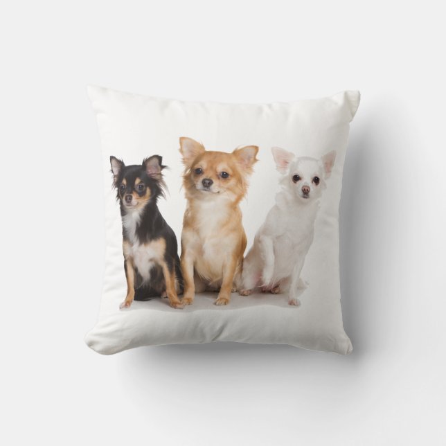 CHIHUAHUA DOG PUPPY THROW CUSHION (Front)