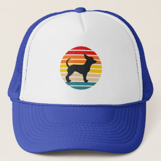 Chihuahua Dog Retro Sunset Trucker Hat