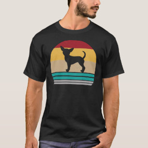 Chihuahua Dog Retro Vintage 60s 70s Silhouette Bre T-Shirt
