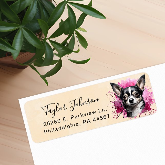 Chihuahua Dog Return Address Label (Creator Uploaded)