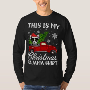 Chihuahua Dog Riding Red Truck With Christmas Tree T-Shirt