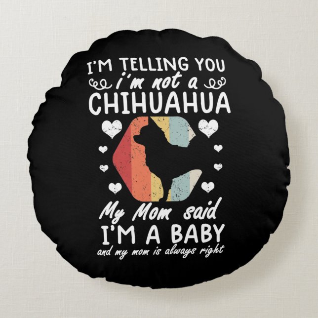 Chihuahua dog round cushion (Front)