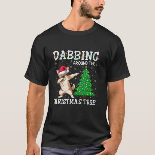 Chihuahua Dog Santa Hat Dabbing Around the Christm T-Shirt