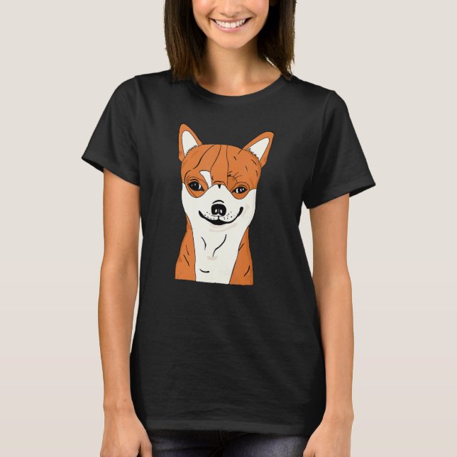 Chihuahua Dog Shirt Funny Chihuahua Smiling Face (Front)