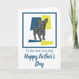 Chihuahua Dog Silhouette TriColour Father’s Day Card