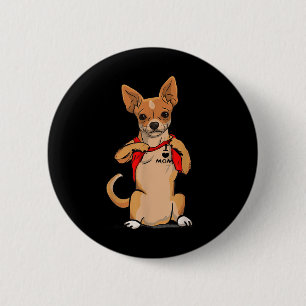 Chihuahua Dog Tattoo I Love Mum Cute Dog Mothers D 6 Cm Round Badge
