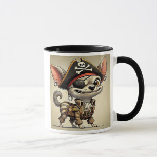 Chihuahua dog the pirate, king of the oceans. mug