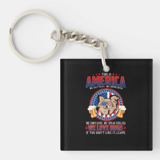 Chihuahua Dog This America 4Th Of July Key Ring