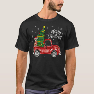 Chihuahua Dog Truck Merry Christmas Dog T-Shirt