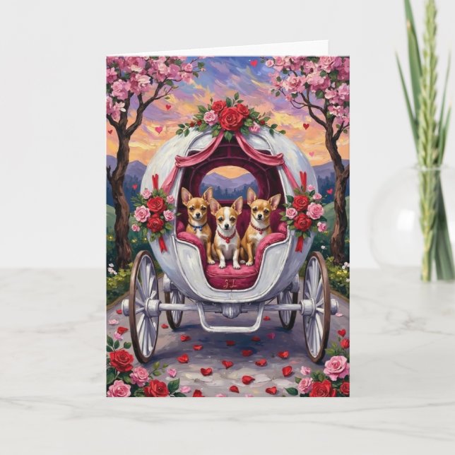 Chihuahua Dog Valentine's Day Card (Front)