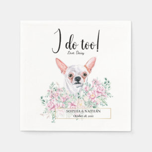 Chihuahua Dog Wedding Cocktail Napkins