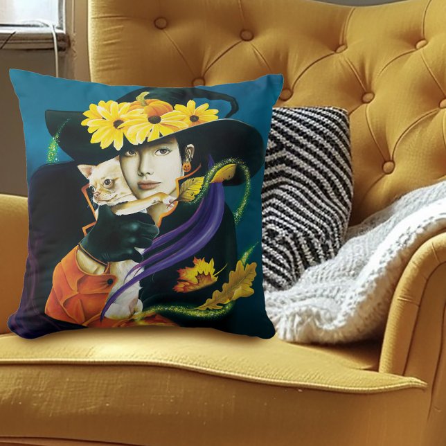 Chihuahua Dog Witch Cushion (Creator Uploaded)