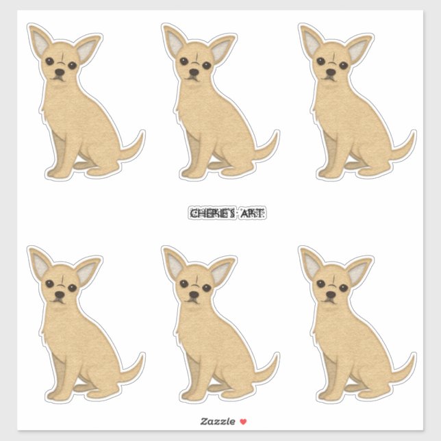 Chihuahua Dogs Felt Look  (Sheet)