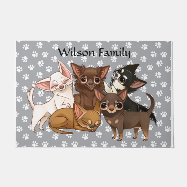 Chihuahua Door  Mat (Front)