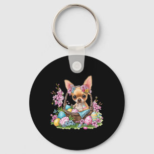 Chihuahua Easter Chihuahua Bunny Ears Graphic  Key Ring