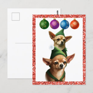 Chihuahua Elves Postcard