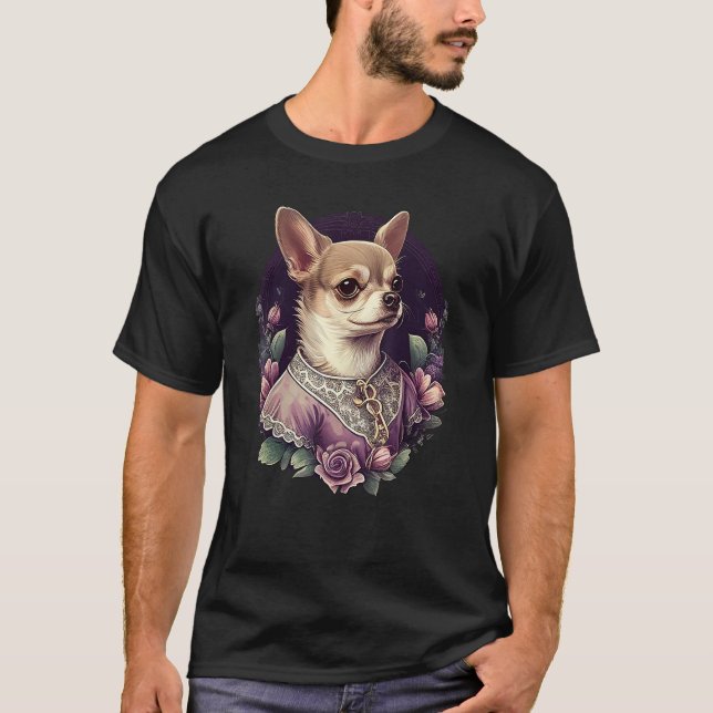 Chihuahua  English Lady Women Dress Dog Great Brit T-Shirt (Front)