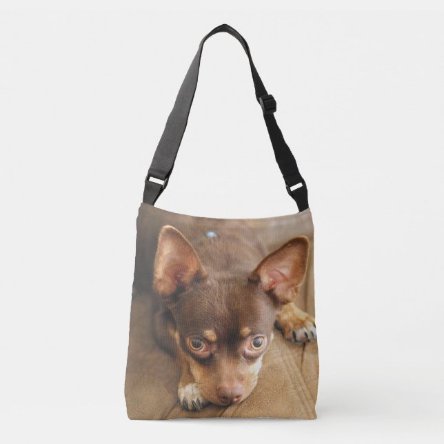 Chihuahua Eyes Crossbody Bag (Front)