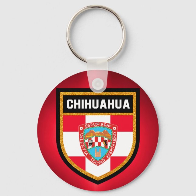Chihuahua Flag Key Ring (Front)
