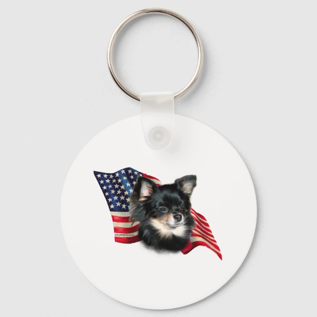Chihuahua Flag Key Ring (Front)