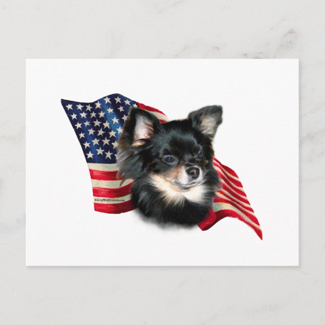 Chihuahua Flag Postcard (Front)