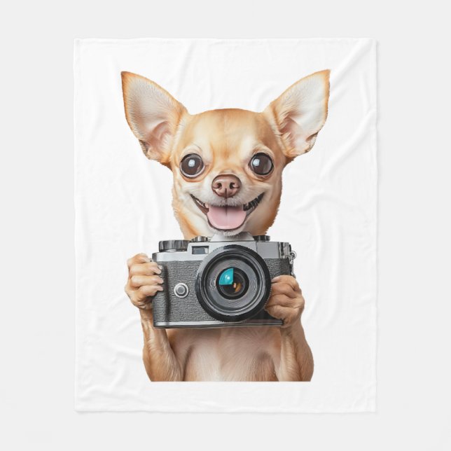 Chihuahua Fleece Blanket (Front)