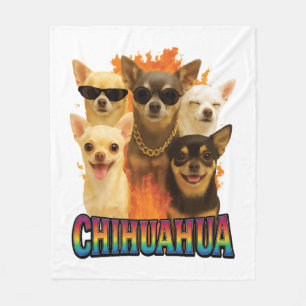 Chihuahua fleece blanket