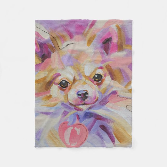 Chihuahua fleece blanket (Front)