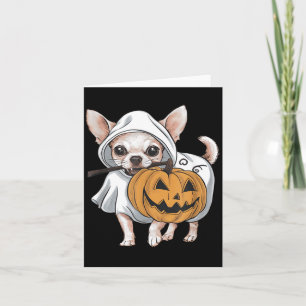 Chihuahua Ghost Dog Halloween Card