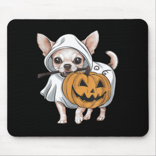 Chihuahua Ghost Dog Halloween Mouse Pad