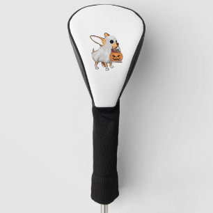 Chihuahua Ghost Pumpkin Halloween Shirt Golf Head Cover
