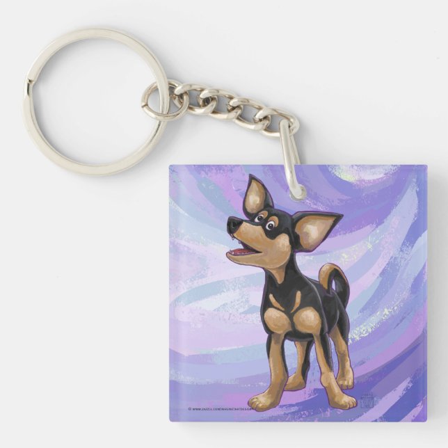 Chihuahua Gifts & Accessories Key Ring (Front)