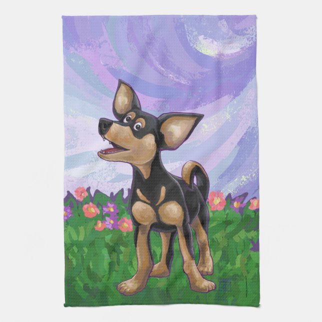 Chihuahua Gifts & Accessories Tea Towel (Vertical)