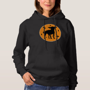 Chihuahua Halloween Bat Silhouette Funny Chihuahua Hoodie