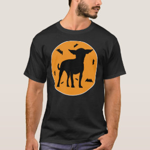 Chihuahua Halloween Bat Silhouette Funny Chihuahua T-Shirt