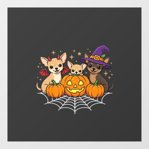 Chihuahua Halloween Pumpkin Witch Dog Design
