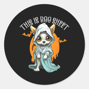 Chihuahua Halloween Puppy Trick Or Treat Spooky Classic Round Sticker